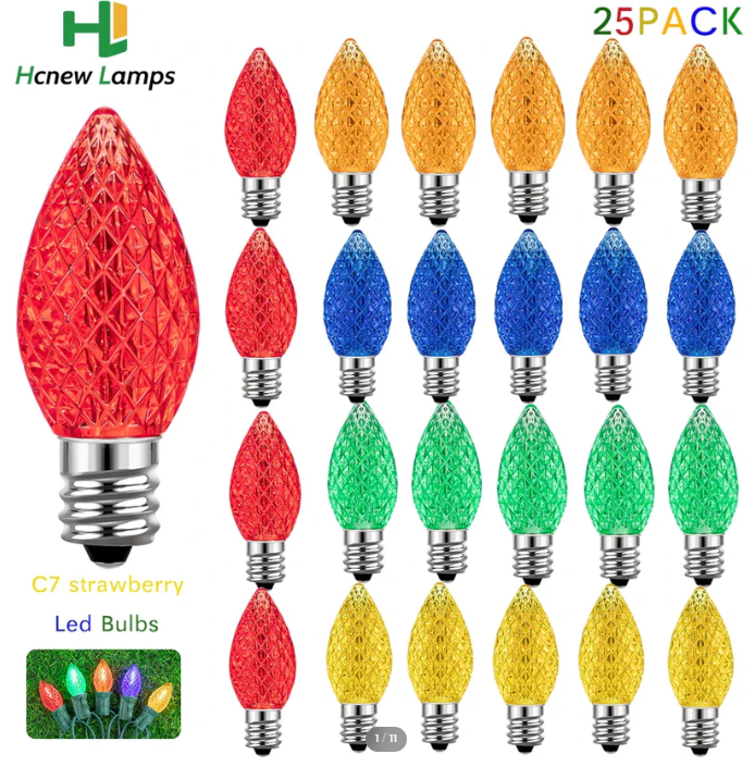 Multicolour LED Bulbs (25pk)